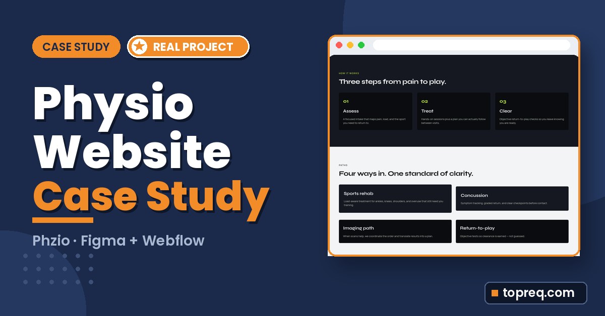 Case Study: Designing a Physiotherapy Clinic Website in Figma and Building It in Webflow (Phzio)